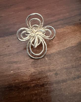 Anello fiore in argento 925