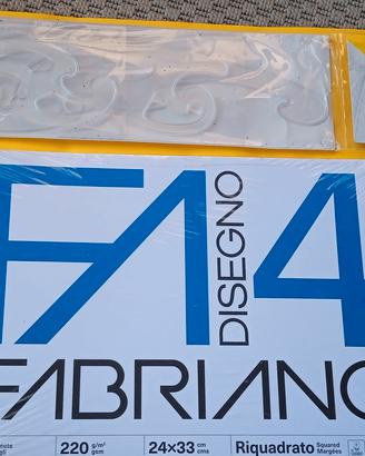 Set per disegno, 3 stencil e 1 album