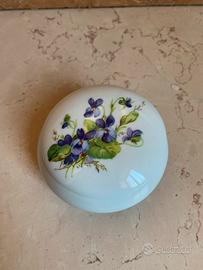 Lotto scatola ceramica dipinta bomboniera confetti