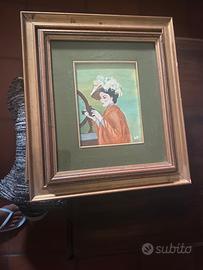 Quadri ad olio con cornice e vetro