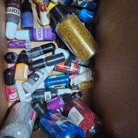 colori e glitter per resina