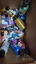 colori e glitter per resina