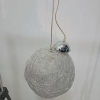 Pendant light a sfera intrecciata in alluminio