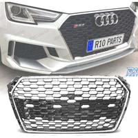 GRIGLIA PER AUDI A4 B9 15-19 LOOK RS4 PDC CROMATO 