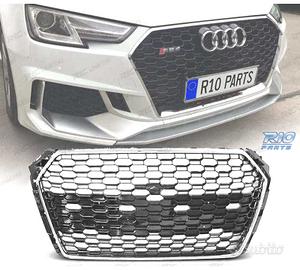 GRIGLIA PER AUDI A4 B9 15-19 LOOK RS4 PDC CROMATO 