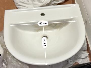 Lavabo da bagno con colonna - Nuovo