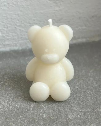 Mini Candela Orsetto Bianca Decorativa 5 cm