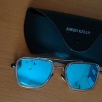 Occhiali da sole  unisex lente azzurra