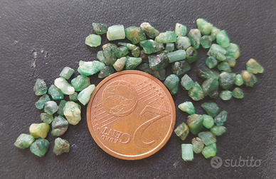 Smeraldi naturali grezzi non trattati