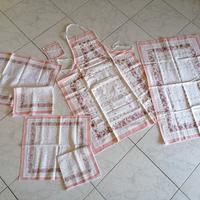set da cucina in puro cotone 