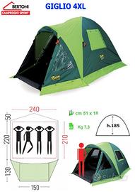 Tenda campeggio Bertoni Giglio 4XL