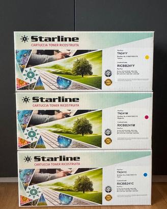 Set 3 Toner compatibili Brother TN241 (C, M, Y)