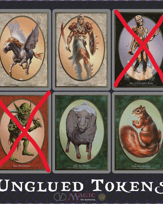 Unglued tokens MTG
