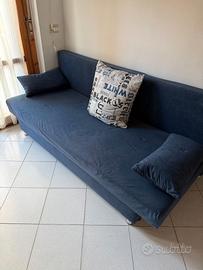 DIVANO LETTO MATRIMONIALE E CASSETTI SOTTOSTANTI