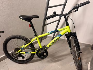 Bicicletta MTB Rockrider ST 500 gialla 20pollici