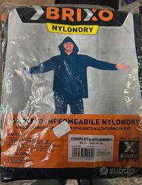 COMPLETO IMPERMEABILE BLU TG XL