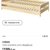 Letti singoli impilabili Utaker Ikea
