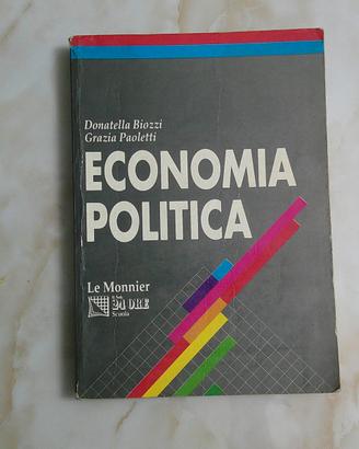 Libro scolastico vintage intitolato "Economia Poli