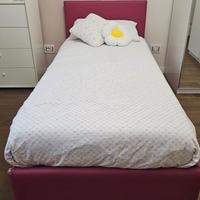 LETTO in ECOPELLE + letto estraibile completo