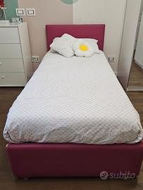 LETTO in ECOPELLE + letto estraibile completo