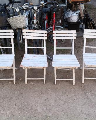 Lotto 4 Sedie Vintage Chiudibili