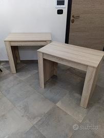 coppia tavoli consolle  da 51 a 237 cm
