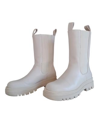 Stivaletti donna n. 41 "Gold&Gold" bianco ghiaccio