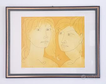 Quadro acquerello originale Tono Zancanaro '60