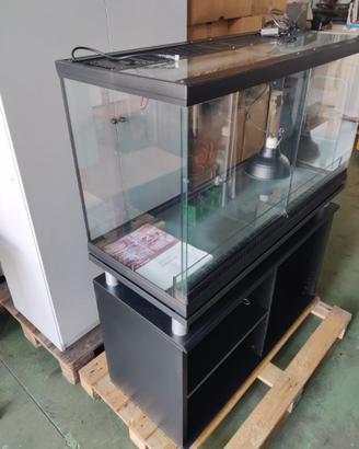 Terrario teca per rettili con mobile