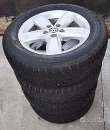 CERCHI ORIGINALI VW POLO R15 CON GOMME WINTER