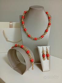Set bijoux oro Corallo 