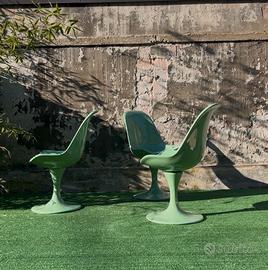 Set 4 sedie tulip girevoli vintage