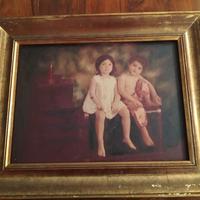 vintage i bambini stampa su tela 