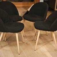 sedie scandinave nere