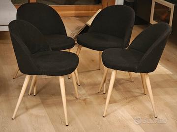 sedie scandinave nere