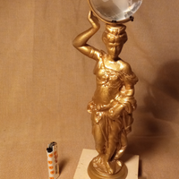 SCULTURA IN METALLO BIANCO vintage