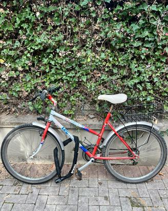 Bicicletta  LEGNANO  vintage BLU bianca e rossa
