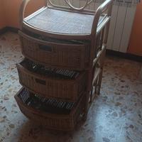 CASSETTIERA CON 3 CASSETTI IN BAMBÙ €25