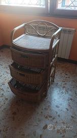 CASSETTIERA CON 3 CASSETTI IN BAMBÙ €25