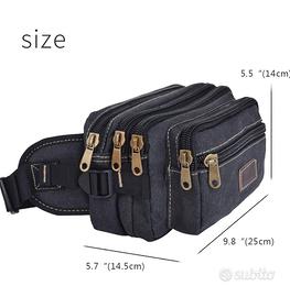 GRANDE ZAINO MARSUPIO 7 TASCHE NUOVO