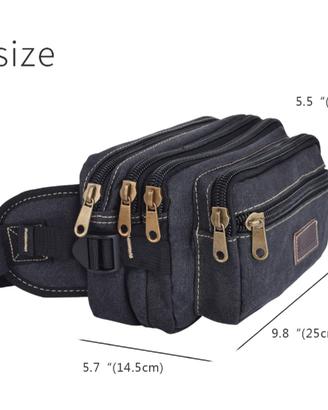 GRANDE ZAINO MARSUPIO 7 TASCHE NUOVO