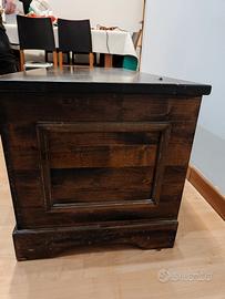 cassapanca noce massello