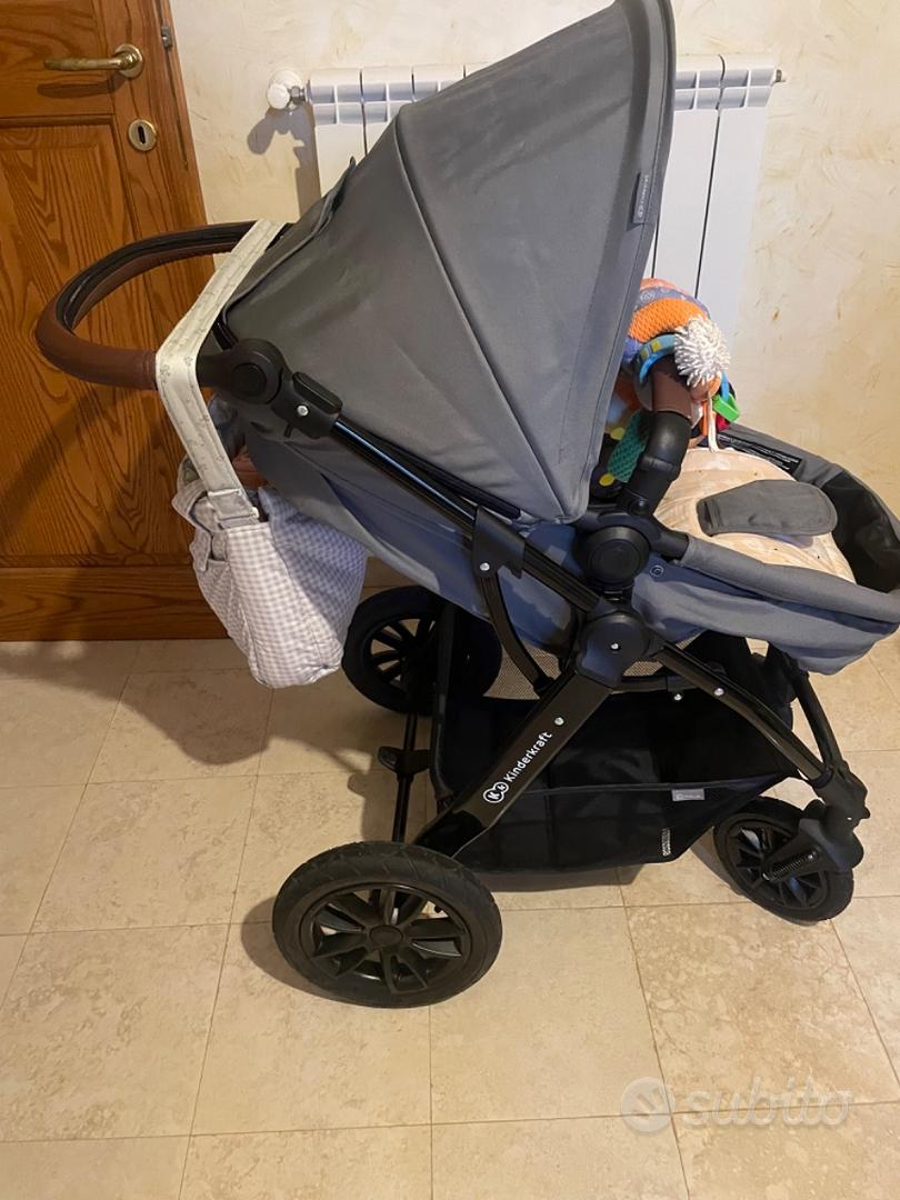 Kinderkraft Passeggino Trio XMOOV, 3 in 1, Carrozzina, Navicella, Ovetto,  Ammortizzate Ruote, Accessori 