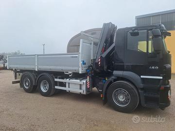IVECO MAGIRUS 450 - GRU HIAB 175 - E5 - RIBALTABIL