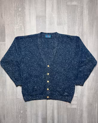 Cardigan Kappa Vintage Uomo L 70% Lana Blu