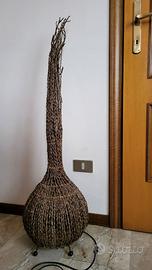 Lampada artigianale in rattan - design etnico