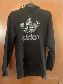 Felpa Adidas hoodie con cappuccio taglia S nero