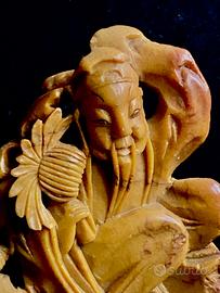 Statua saggio immortale antico taoista cinese Cina