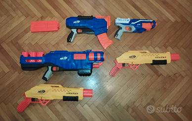 5 Pistole Nerf + Caricatore da 12 dardi