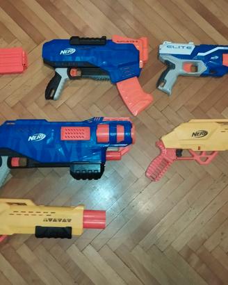 5 Pistole Nerf + Caricatore da 12 dardi